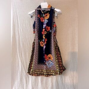 Farm Rio Sleeveless Button Down Mini Dress